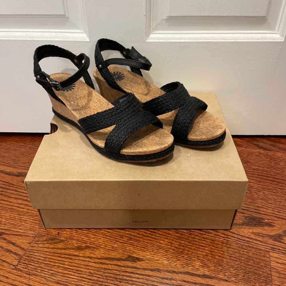 Ugg Luann Sandals - Black - Size 8